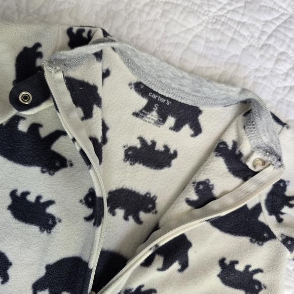 Carter's Fleece 0-3 Month Bear Sleep Sack - Picture 4 of 8